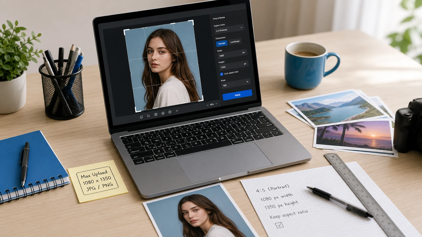 Resize images for upload cover image